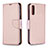 Custodia Portafoglio In Pelle Cover con Supporto B06F per Samsung Galaxy A30S Oro Rosa