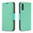 Custodia Portafoglio In Pelle Cover con Supporto B06F per Samsung Galaxy A30S Verde