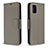 Custodia Portafoglio In Pelle Cover con Supporto B06F per Samsung Galaxy A31 Grigio