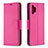 Custodia Portafoglio In Pelle Cover con Supporto B06F per Samsung Galaxy A32 4G Rosa Caldo