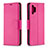 Custodia Portafoglio In Pelle Cover con Supporto B06F per Samsung Galaxy A32 5G Rosa Caldo