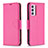 Custodia Portafoglio In Pelle Cover con Supporto B06F per Samsung Galaxy A34 5G Rosa Caldo