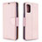 Custodia Portafoglio In Pelle Cover con Supporto B06F per Samsung Galaxy A41 Oro Rosa