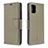 Custodia Portafoglio In Pelle Cover con Supporto B06F per Samsung Galaxy A51 5G Grigio