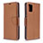 Custodia Portafoglio In Pelle Cover con Supporto B06F per Samsung Galaxy A51 5G Marrone