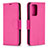 Custodia Portafoglio In Pelle Cover con Supporto B06F per Samsung Galaxy A52 4G Rosa Caldo