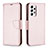 Custodia Portafoglio In Pelle Cover con Supporto B06F per Samsung Galaxy A53 5G Oro Rosa