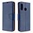 Custodia Portafoglio In Pelle Cover con Supporto B06F per Samsung Galaxy A70E Blu