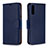 Custodia Portafoglio In Pelle Cover con Supporto B06F per Samsung Galaxy A70S Blu