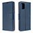Custodia Portafoglio In Pelle Cover con Supporto B06F per Samsung Galaxy A71 4G A715 Blu