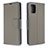 Custodia Portafoglio In Pelle Cover con Supporto B06F per Samsung Galaxy A71 4G A715 Grigio