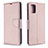 Custodia Portafoglio In Pelle Cover con Supporto B06F per Samsung Galaxy A71 4G A715 Oro Rosa