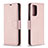 Custodia Portafoglio In Pelle Cover con Supporto B06F per Samsung Galaxy A72 4G Oro Rosa