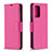 Custodia Portafoglio In Pelle Cover con Supporto B06F per Samsung Galaxy A72 5G Rosa Caldo