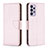 Custodia Portafoglio In Pelle Cover con Supporto B06F per Samsung Galaxy A73 5G Oro Rosa