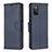 Custodia Portafoglio In Pelle Cover con Supporto B06F per Samsung Galaxy F02S SM-E025F Blu