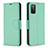 Custodia Portafoglio In Pelle Cover con Supporto B06F per Samsung Galaxy F02S SM-E025F Verde