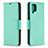 Custodia Portafoglio In Pelle Cover con Supporto B06F per Samsung Galaxy F12 Verde