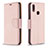 Custodia Portafoglio In Pelle Cover con Supporto B06F per Samsung Galaxy M01s Oro Rosa