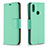 Custodia Portafoglio In Pelle Cover con Supporto B06F per Samsung Galaxy M01s Verde