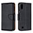 Custodia Portafoglio In Pelle Cover con Supporto B06F per Samsung Galaxy M10 Nero