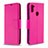 Custodia Portafoglio In Pelle Cover con Supporto B06F per Samsung Galaxy M11 Rosa Caldo