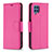 Custodia Portafoglio In Pelle Cover con Supporto B06F per Samsung Galaxy M32 4G Rosa Caldo