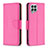 Custodia Portafoglio In Pelle Cover con Supporto B06F per Samsung Galaxy M33 5G Rosa Caldo