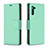 Custodia Portafoglio In Pelle Cover con Supporto B06F per Samsung Galaxy Note 10 5G Verde