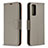 Custodia Portafoglio In Pelle Cover con Supporto B06F per Samsung Galaxy S20 FE 4G Grigio