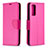 Custodia Portafoglio In Pelle Cover con Supporto B06F per Samsung Galaxy S20 FE 5G Rosa Caldo