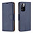 Custodia Portafoglio In Pelle Cover con Supporto B06F per Xiaomi Mi 11i 5G (2022) Blu