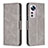 Custodia Portafoglio In Pelle Cover con Supporto B06F per Xiaomi Mi 12 5G Grigio