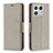 Custodia Portafoglio In Pelle Cover con Supporto B06F per Xiaomi Mi 13 5G Grigio