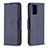 Custodia Portafoglio In Pelle Cover con Supporto B06F per Xiaomi Poco M5S Blu