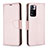 Custodia Portafoglio In Pelle Cover con Supporto B06F per Xiaomi Poco X4 NFC Oro Rosa