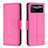 Custodia Portafoglio In Pelle Cover con Supporto B06F per Xiaomi Poco X4 Pro 5G Rosa Caldo