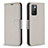 Custodia Portafoglio In Pelle Cover con Supporto B06F per Xiaomi Redmi 10 4G Grigio