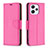 Custodia Portafoglio In Pelle Cover con Supporto B06F per Xiaomi Redmi 12 4G Rosa Caldo