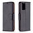 Custodia Portafoglio In Pelle Cover con Supporto B06F per Xiaomi Redmi Note 10 4G Nero