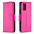 Custodia Portafoglio In Pelle Cover con Supporto B06F per Xiaomi Redmi Note 10 4G Rosa Caldo