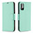 Custodia Portafoglio In Pelle Cover con Supporto B06F per Xiaomi Redmi Note 10 5G Verde