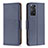 Custodia Portafoglio In Pelle Cover con Supporto B06F per Xiaomi Redmi Note 11 Pro 4G Blu