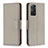 Custodia Portafoglio In Pelle Cover con Supporto B06F per Xiaomi Redmi Note 11 Pro 4G Grigio