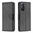 Custodia Portafoglio In Pelle Cover con Supporto B06F per Xiaomi Redmi Note 11 Pro 5G Nero