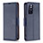 Custodia Portafoglio In Pelle Cover con Supporto B06F per Xiaomi Redmi Note 11S 5G Blu