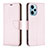 Custodia Portafoglio In Pelle Cover con Supporto B06F per Xiaomi Redmi Note 12 Turbo 5G Oro Rosa