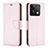 Custodia Portafoglio In Pelle Cover con Supporto B06F per Xiaomi Redmi Note 13 5G Oro Rosa