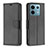 Custodia Portafoglio In Pelle Cover con Supporto B06F per Xiaomi Redmi Note 13 Pro 5G Nero