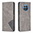 Custodia Portafoglio In Pelle Cover con Supporto B07F per Huawei Nova 8i Grigio